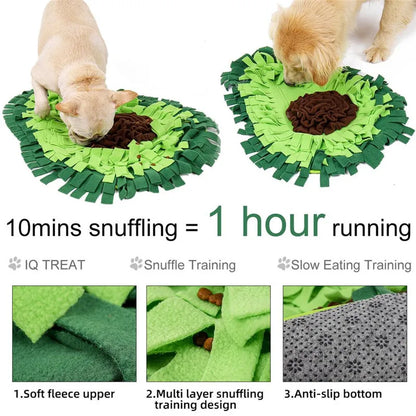 Alfombra Olfativa Interactiva en Forma de Aguacate para Perros y Mascotas (Juguete de Estimulación y Búsqueda)