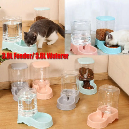 Comedero o Bebedero Automático por Gravedad para Perros y Gatos (3.8L)