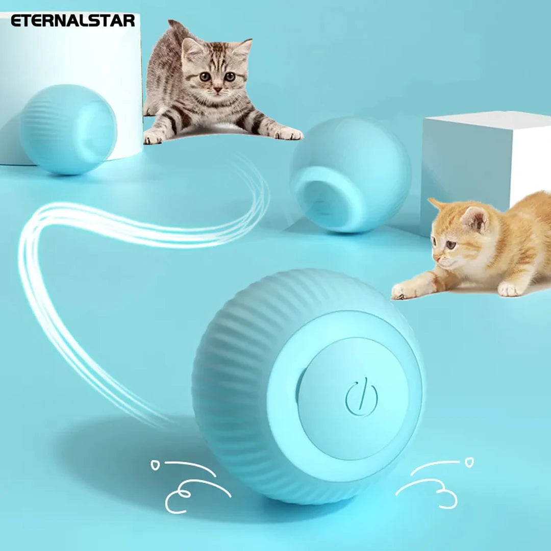 Pelota Interactiva Inteligente para Gatos – Juguete Electrónico con Movimiento Automático