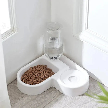 Comedero y Bebedero Automático 2 en 1 con Forma de Corazón – Cuenco Antihumedad para Perros y Gatos