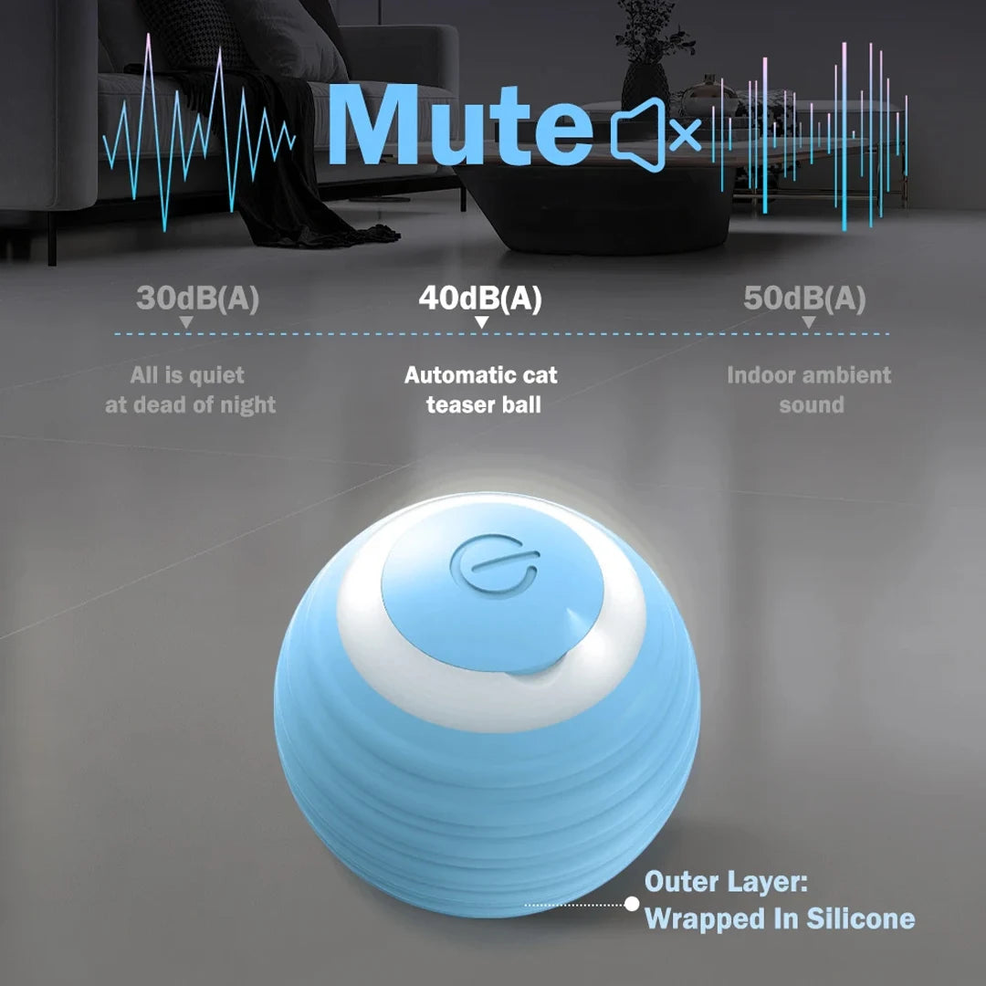 Pelota Interactiva Inteligente para Gatos – Juguete Electrónico con Movimiento Automático
