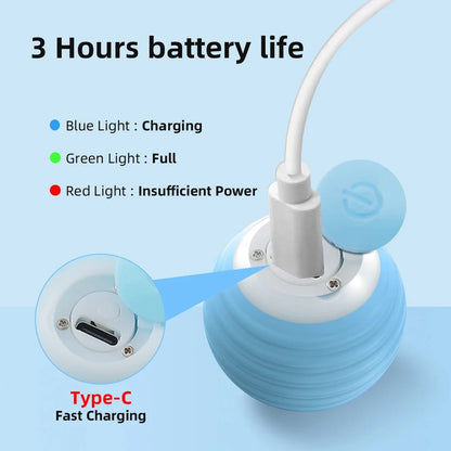 Pelota Interactiva Inteligente para Gatos – Juguete Electrónico con Movimiento Automático