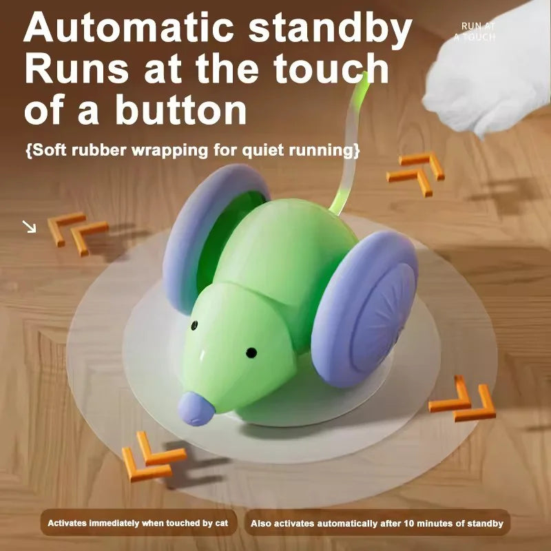 Ratón Eléctrico Interactivo para Gatos – Juguete Automático Inteligente