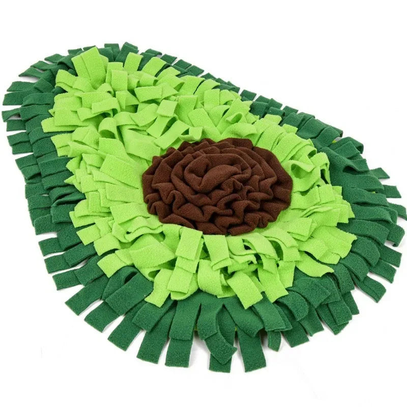 Alfombra Olfativa Interactiva en Forma de Aguacate para Perros y Mascotas (Juguete de Estimulación y Búsqueda)